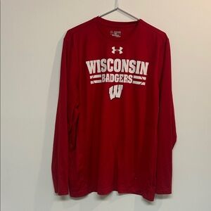 Under Armour Red Wisconsin Badgers Long Sleeve Tee